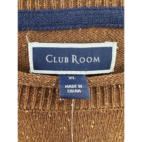 Club Room Men's Gregor Striped Sweater Brown Size XL MSRP$65 - Picture 3 of 7